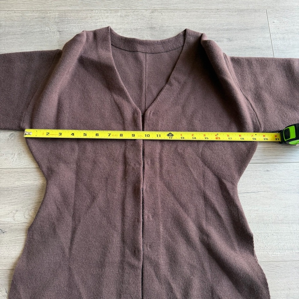 Brown V-Neck Cardigan - size medium - Picture 3 of 4